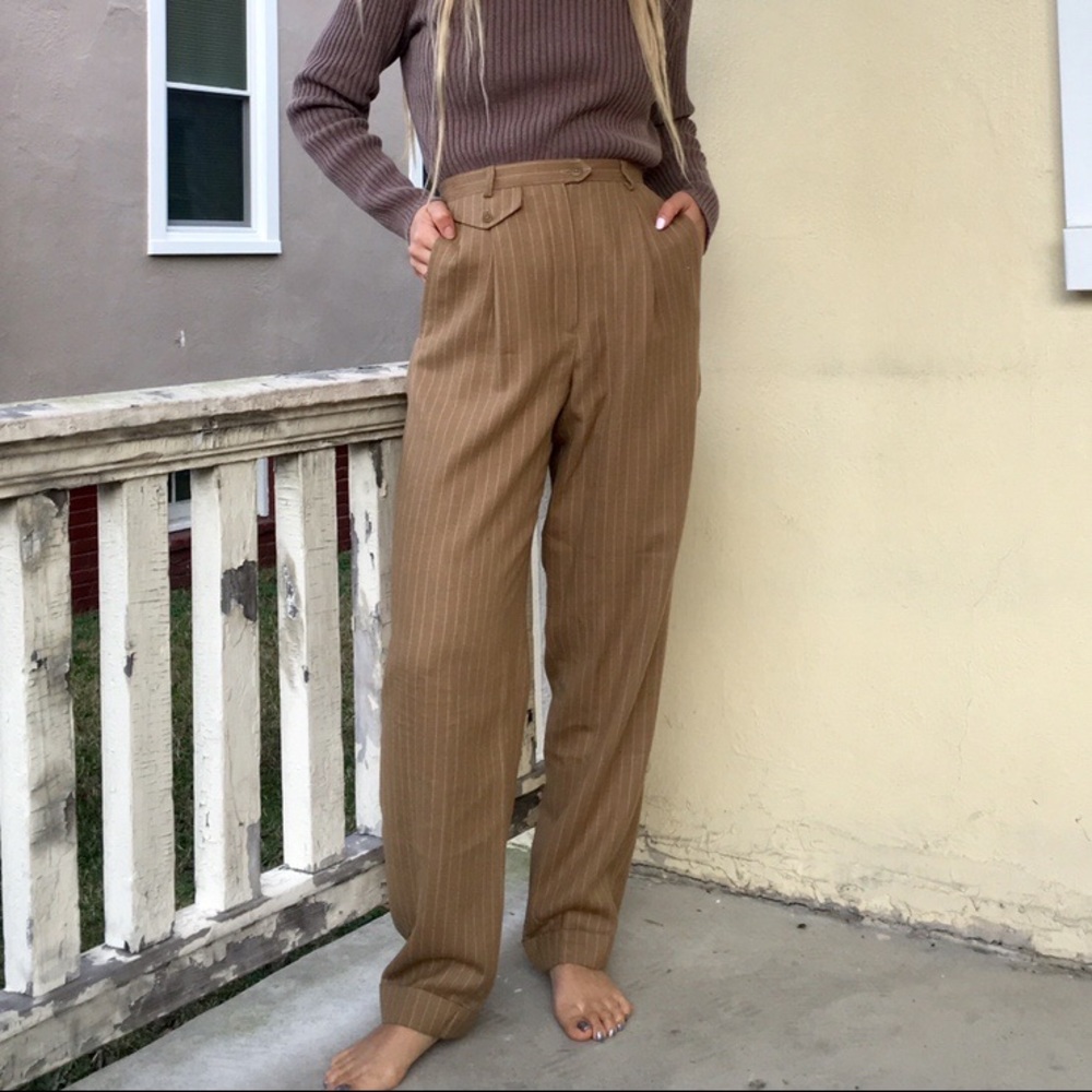 Vintage Ralph Lauren wool pinstripe pants petite